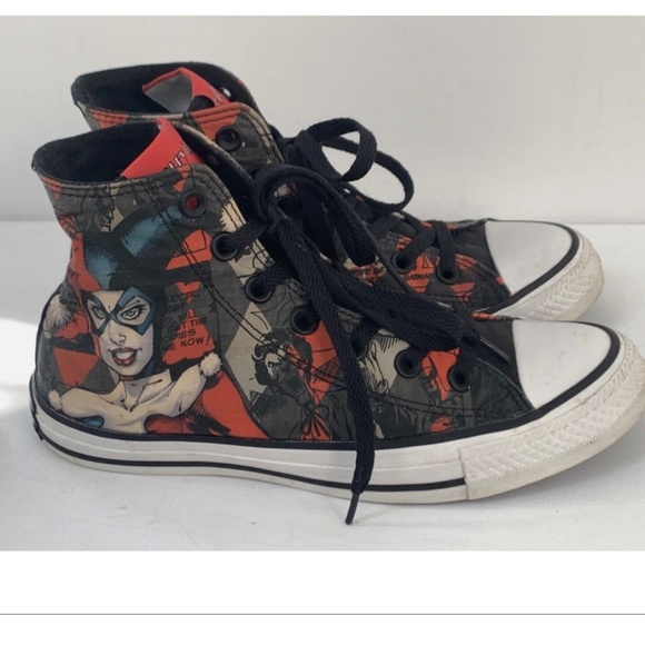 Converse Chuck Taylor All Star Harley Quinn high tops NWOB - Picture 2 of 4